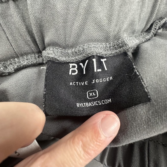 BYLT Pants Mens XL Gray ACTIVE JOGGER Elastic Waist Stretch Pull On - Picture 9 of 14